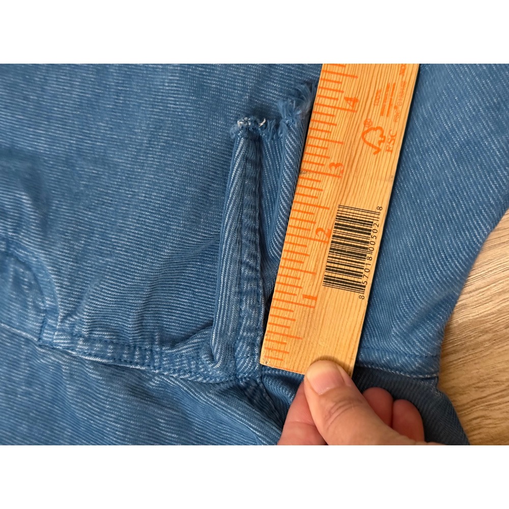 Carve Designs Women Shorts 16 Blue Corduroy Raw Hem Coastal Boho Summer Cut-offs - Picture 10 of 10
